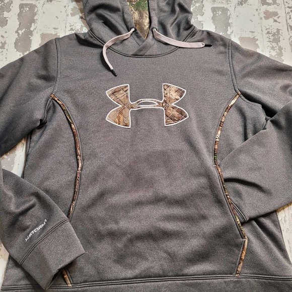 2419 Under Armour Women's Storm‎ Camo Hoodie Size Large - Picture 1 of 5